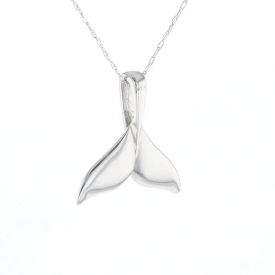 Whale Tail Pendant 14Kt Gold High Polish Realistically Designed