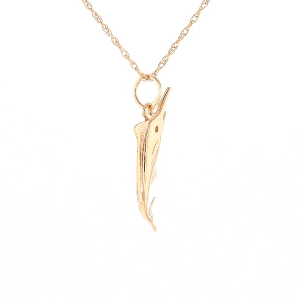 Yellow Gold Sailfish Pendant