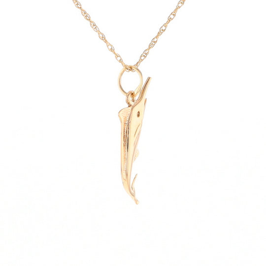 Yellow Gold Sailfish Pendant