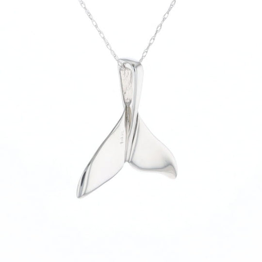 Whale Tail Pendant 14Kt Gold High Polish Realistically Designed