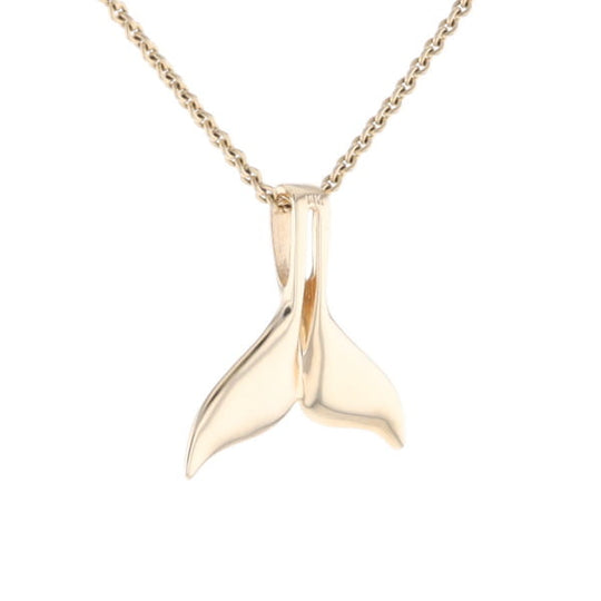 Whale Tail Necklaces Natural Gold Quartz and Nuggets Inlaid Pendant