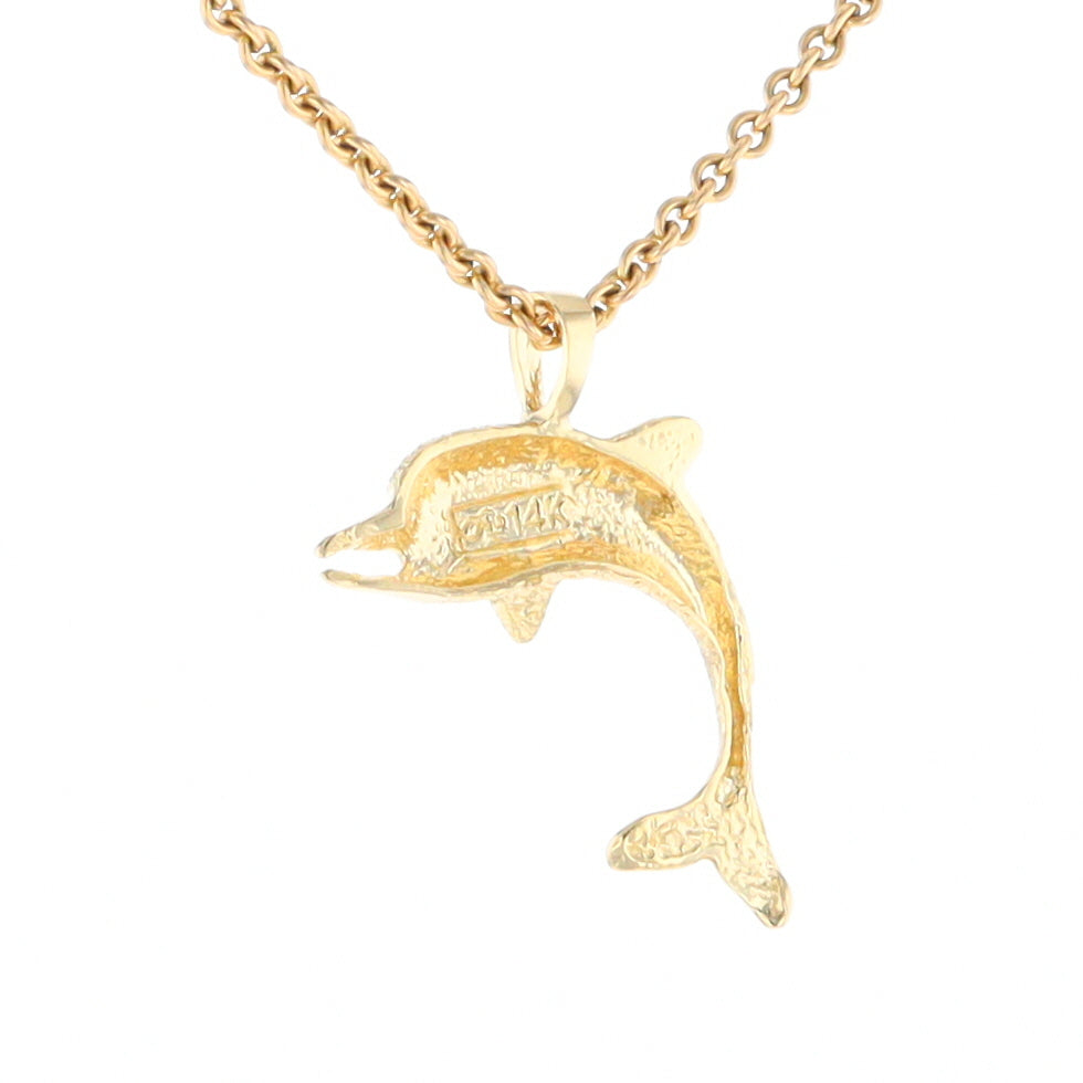 Textured Dolphin Pendant