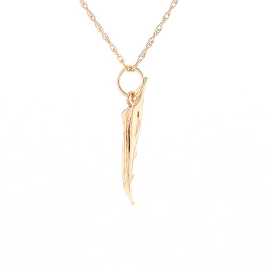 Yellow Gold Sailfish Pendant