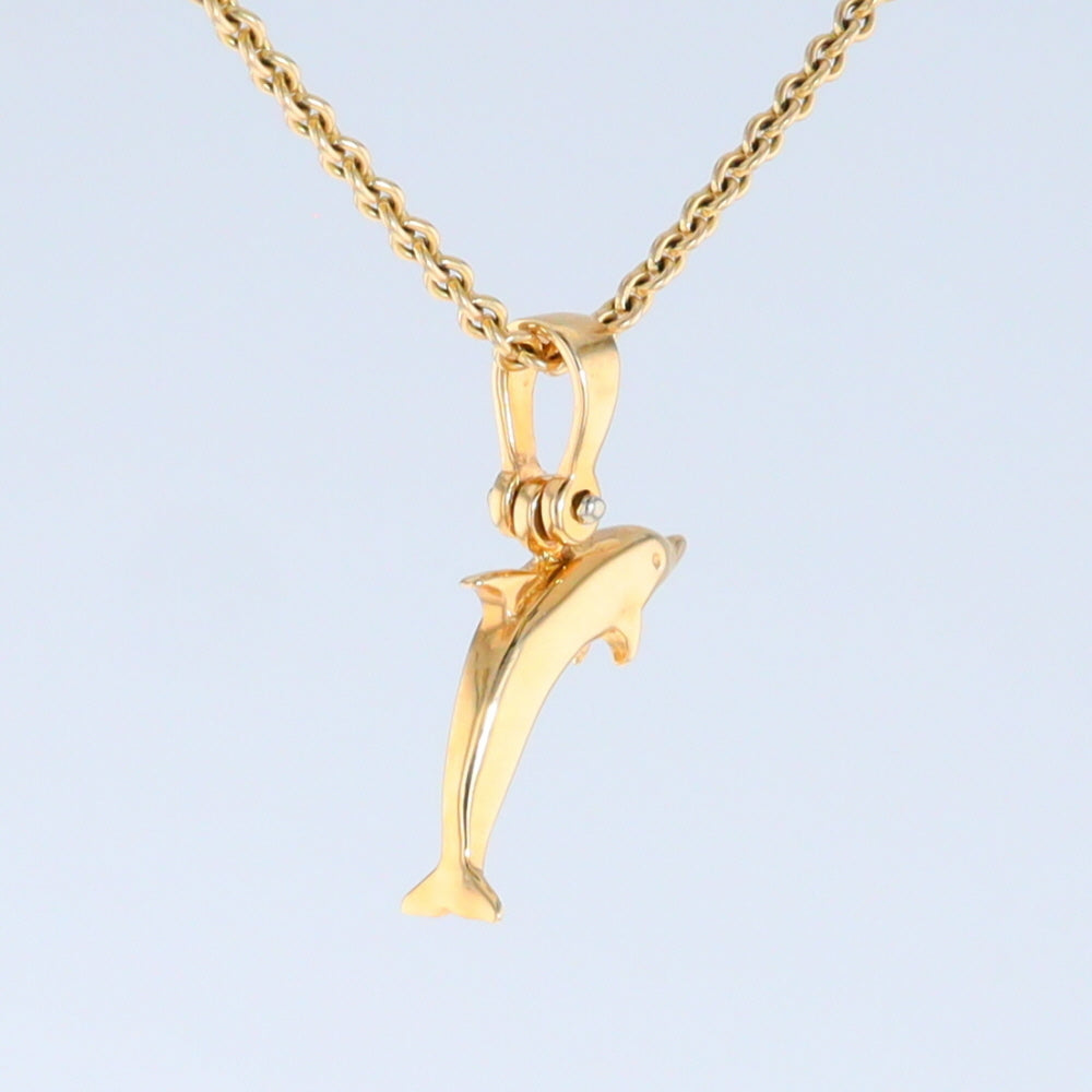 Opal Pendant Inlaid Realistic Dolphin Sea Life Design