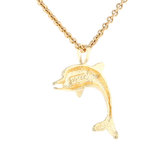 Textured Dolphin Pendant