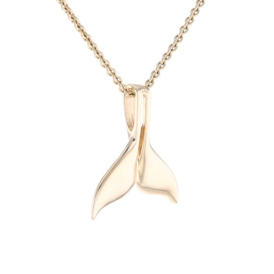 Whale Tail Necklaces Natural Gold Quartz and Nuggets Inlaid Pendant