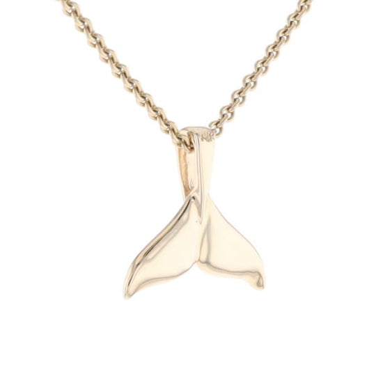 Whale Tail Necklaces Natural Gold Quartz and Nuggets Inlaid Pendant