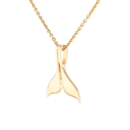 Whale Tail Necklaces Natural Gold Quartz and Nuggets Inlaid Pendant