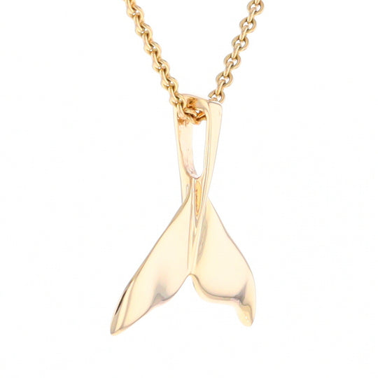 Whale Tail Necklaces Natural Nuggets Inlaid Sea Life Pendant