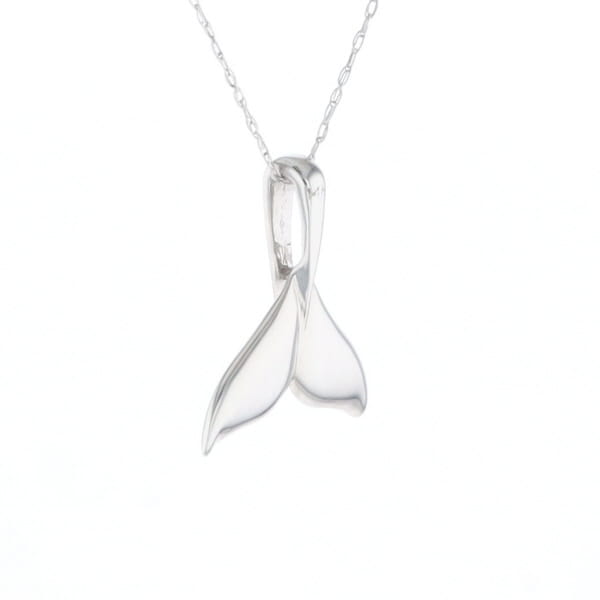 Whale Tail Pendant 14Kt Gold High Polish Realistically Designed