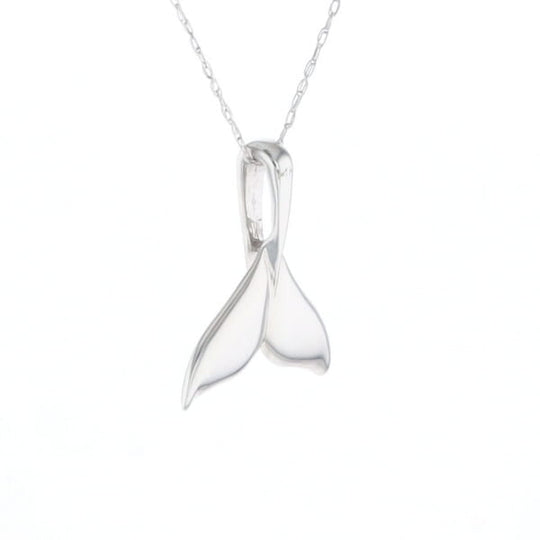 Whale Tail Pendant 14Kt Gold High Polish Realistically Designed