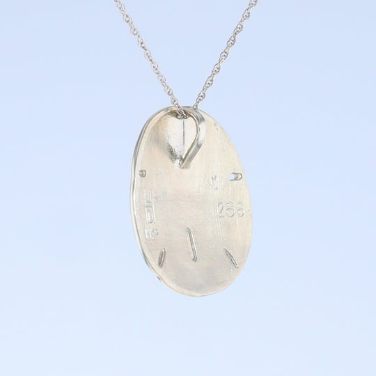 Opal Pendant Inlaid Realistic Sand Dollar Sea Life Design