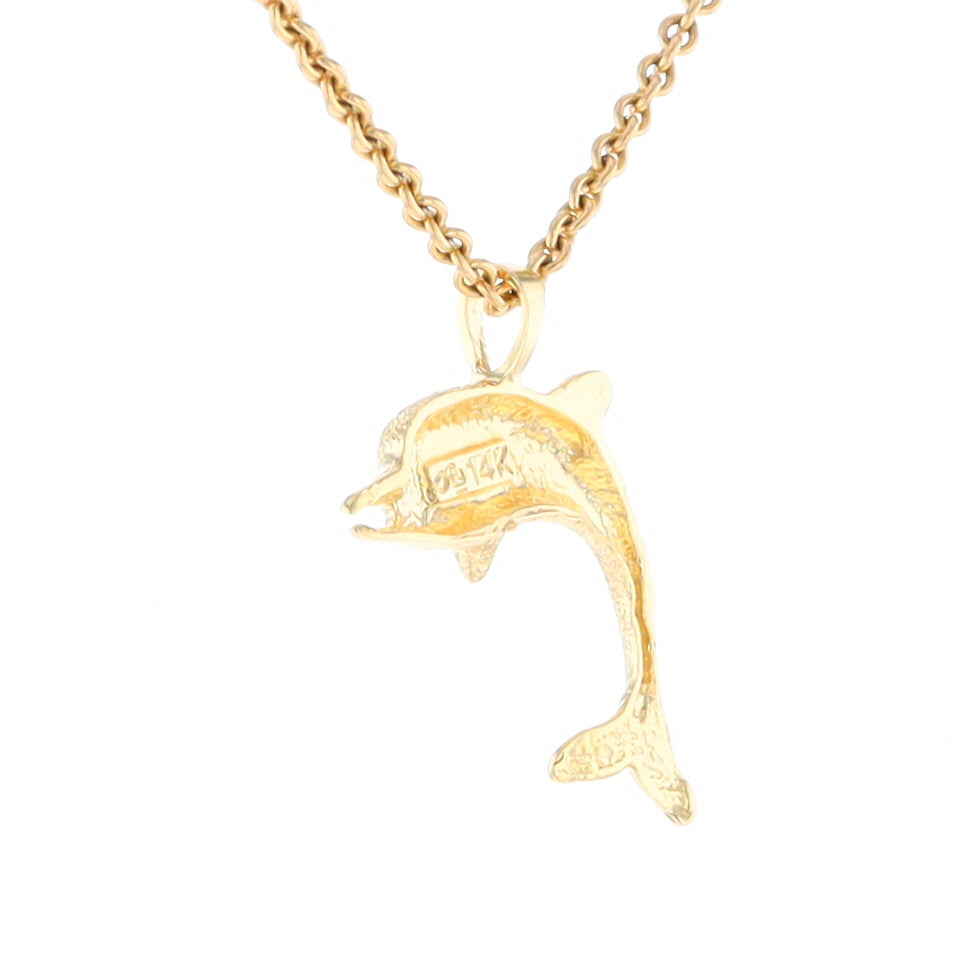 Textured Dolphin Pendant