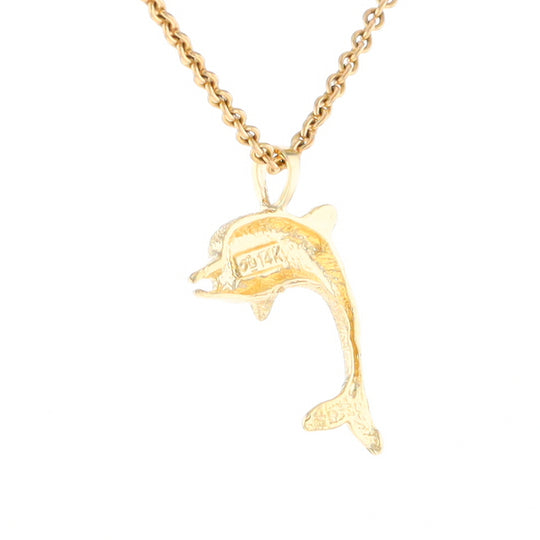 Textured Dolphin Pendant