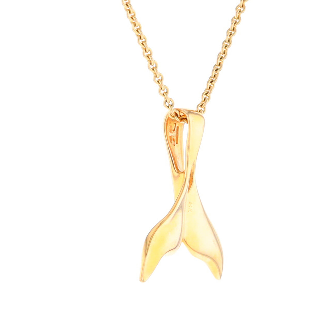 Whale Tail Necklaces Natural Nuggets Inlaid Sea Life Pendant