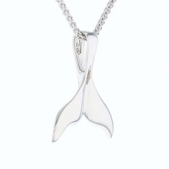 White Gold Whale Tail Pendant Natural Nuggets Inlaid Sea Life Pendant