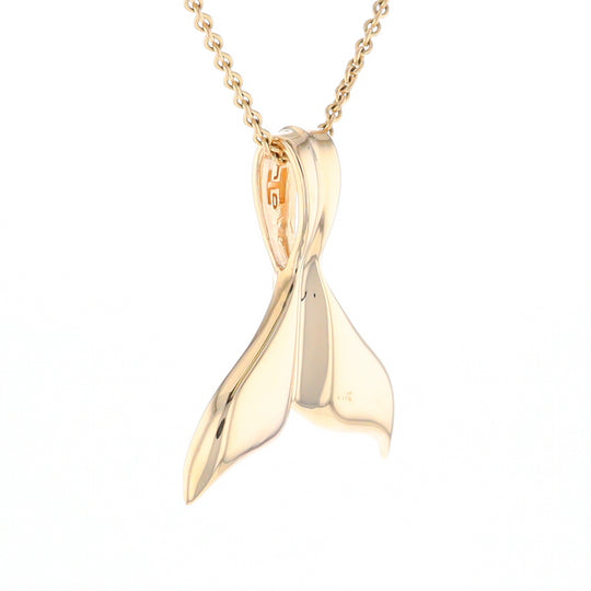 Whale Tail Necklaces Natural Gold Quartz and Nuggets Inlaid Pendant (G1)