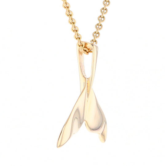 Whale Tail Necklaces Natural Nuggets Inlaid Sea Life Pendant