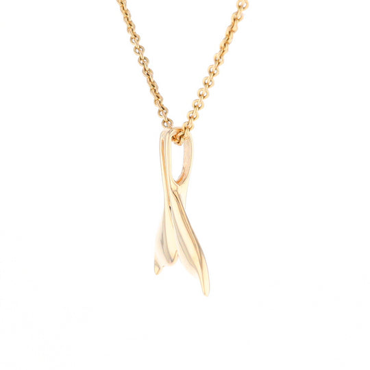 Whale Tail Necklaces Natural Gold Quartz and Nuggets Inlaid Pendant