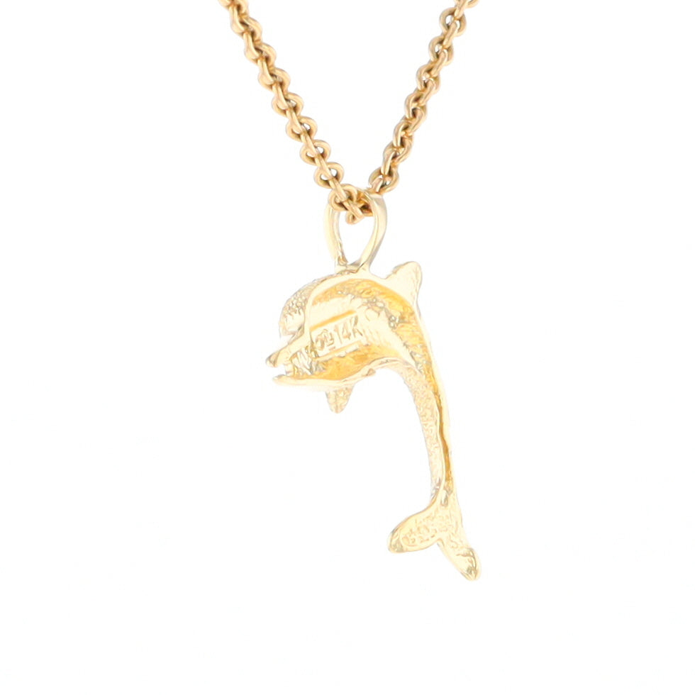 Textured Dolphin Pendant