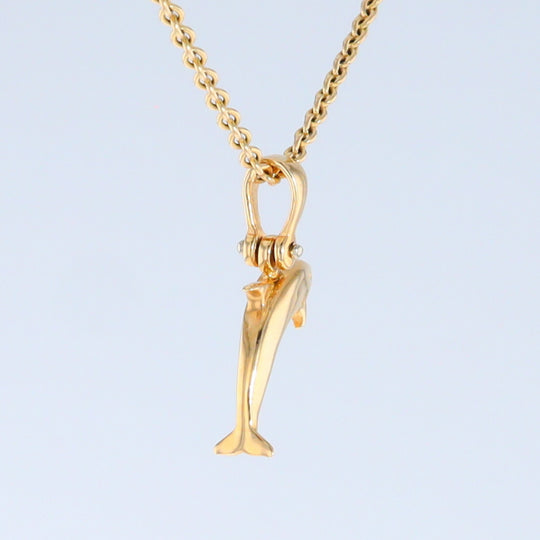Opal Pendant Inlaid Realistic Dolphin Sea Life Design