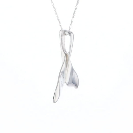 Whale Tail Pendant 14Kt Gold High Polish Realistically Designed