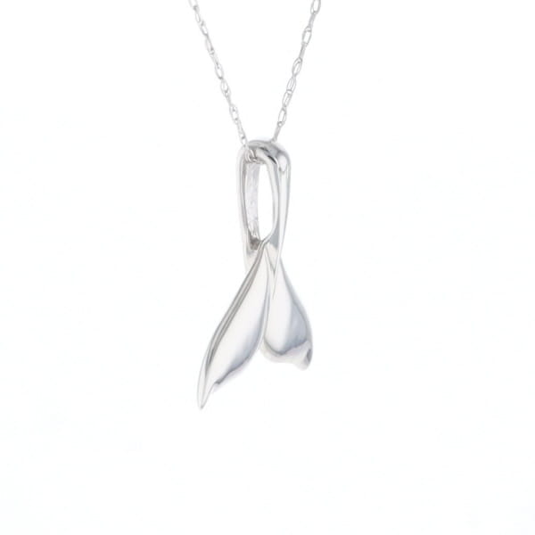Whale Tail Pendant 14Kt Gold High Polish Realistically Designed