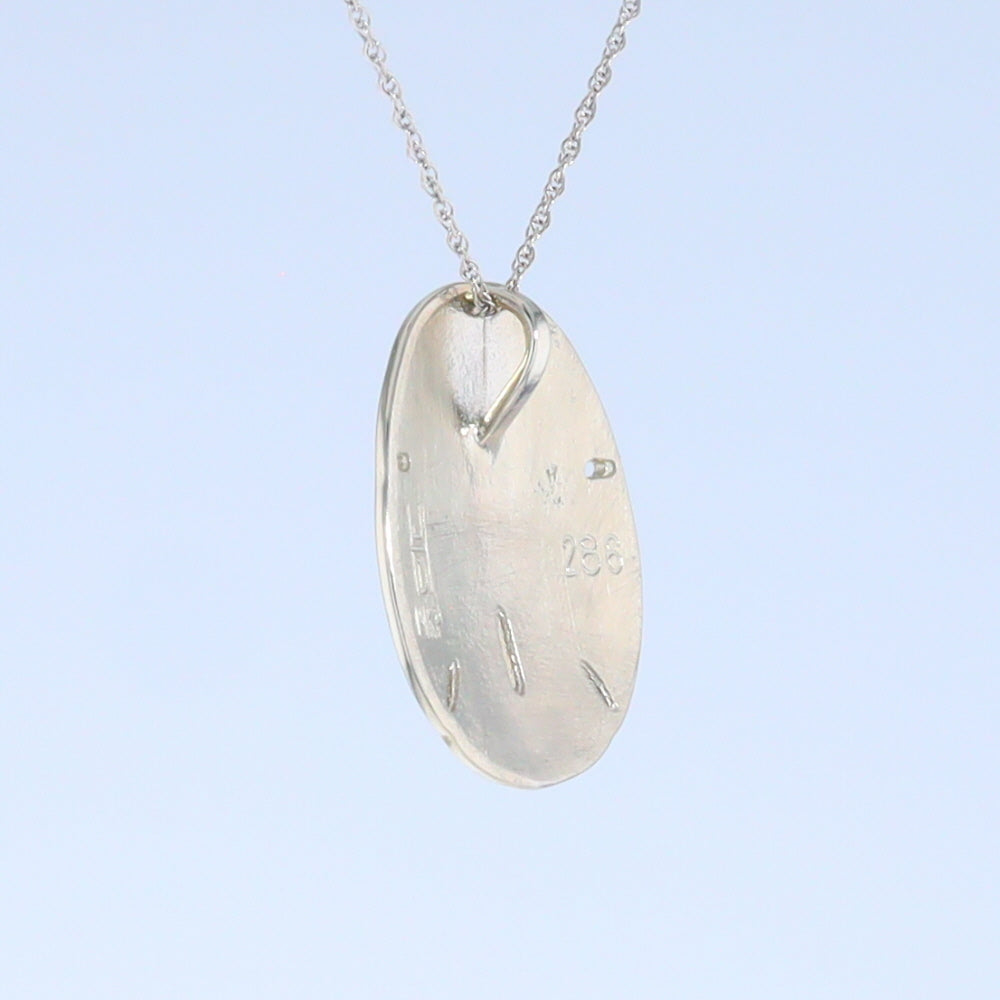 Opal Pendant Inlaid Realistic Sand Dollar Sea Life Design
