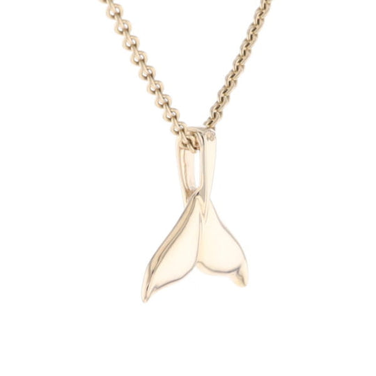 Whale Tail Necklaces Natural Gold Quartz and Nuggets Inlaid Pendant