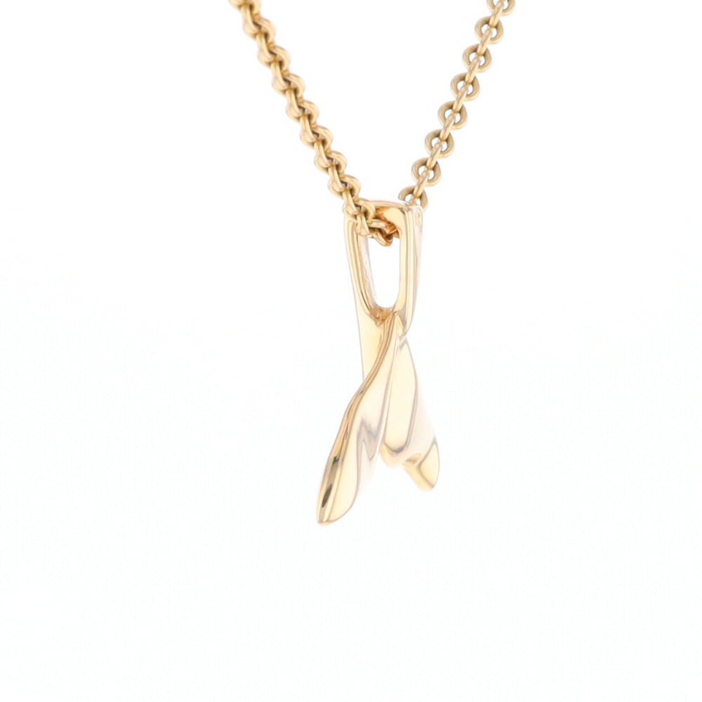 Whale Tail Gold Quartz Single Sided Inlaid Sea Life Pendant