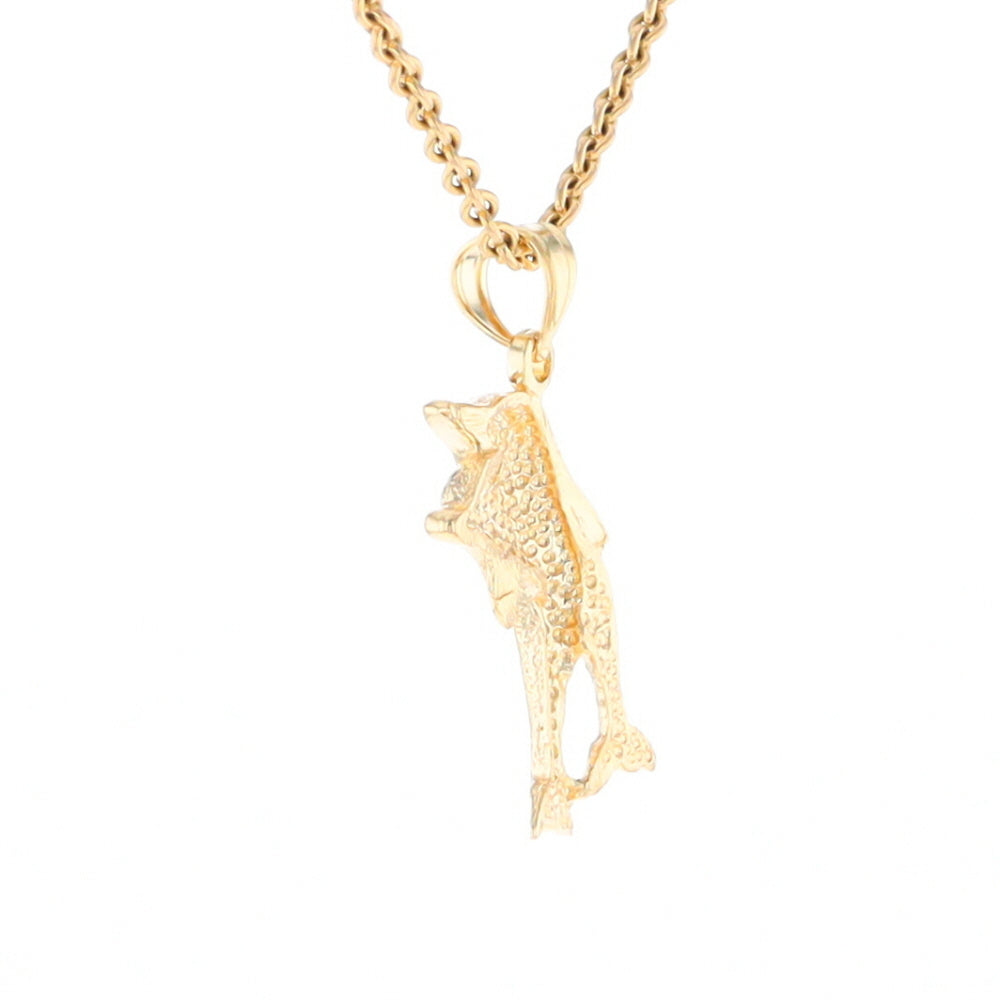 Textured Double Dolphin Pendant