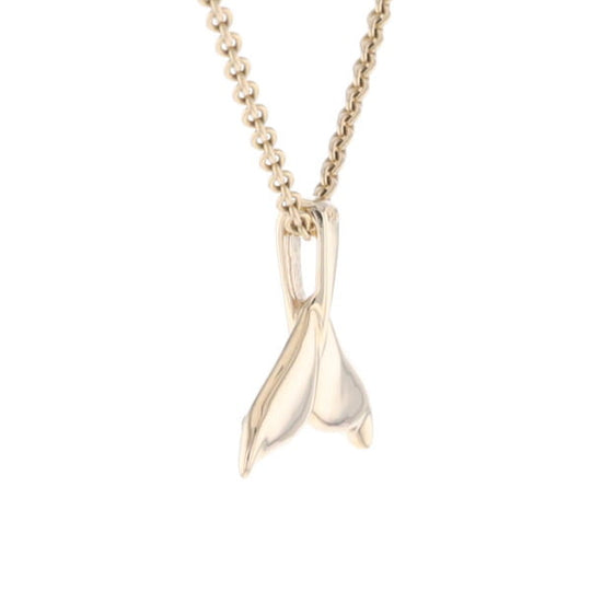 Whale Tail Necklaces Natural Gold Quartz and Nuggets Inlaid Pendant