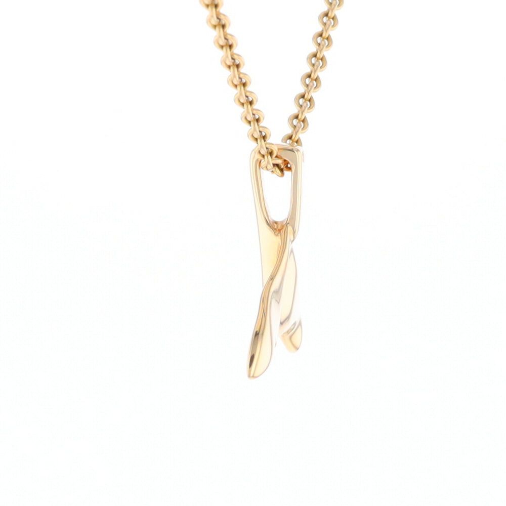Whale Tail Gold Quartz Single Sided Inlaid Sea Life Pendant