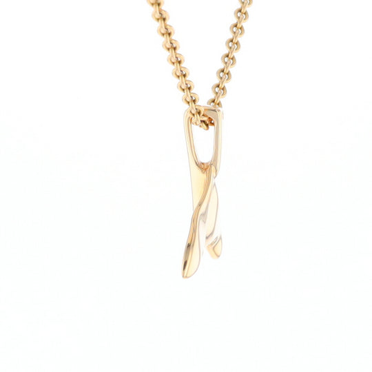 Whale Tail Gold Quartz Single Sided Inlaid Sea Life Pendant