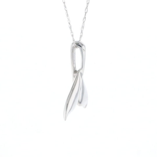 Whale Tail Pendant 14Kt Gold High Polish Realistically Designed