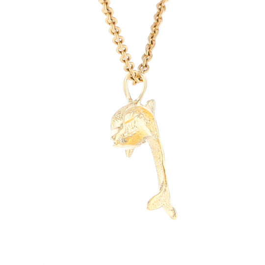 Textured Dolphin Pendant