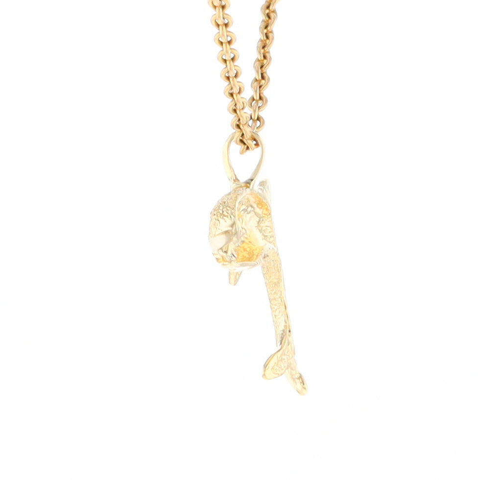 Textured Dolphin Pendant
