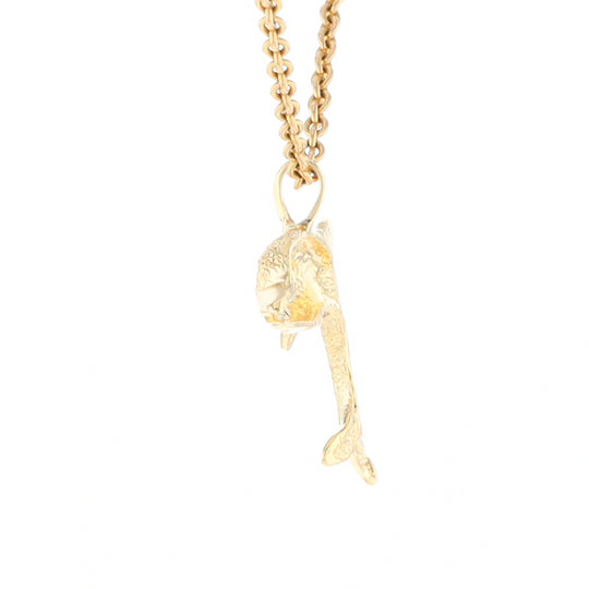 Textured Dolphin Pendant