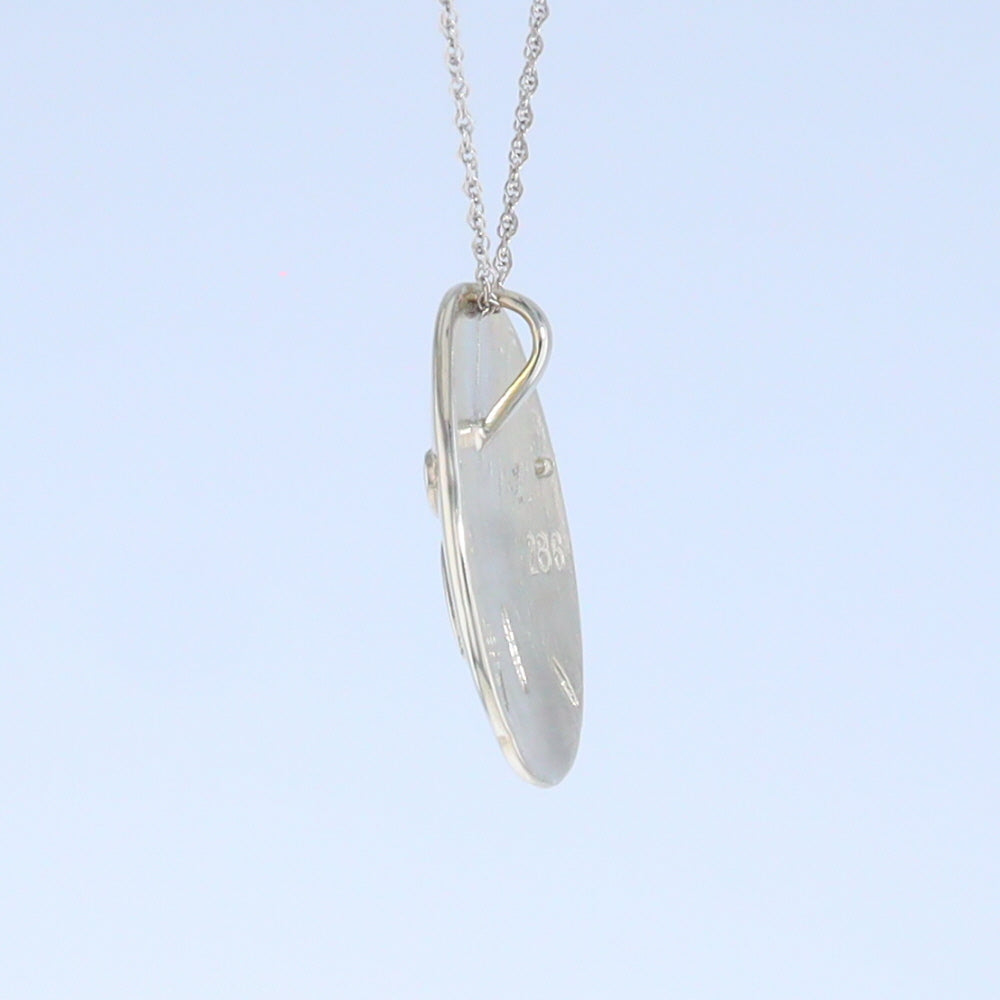Opal Pendant Inlaid Realistic Sand Dollar Sea Life Design