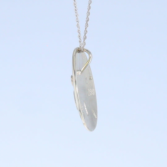 Opal Pendant Inlaid Realistic Sand Dollar Sea Life Design