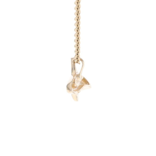 Gold Quartz Necklace Orca Killer Whale Inlaid Sea Life Pendant