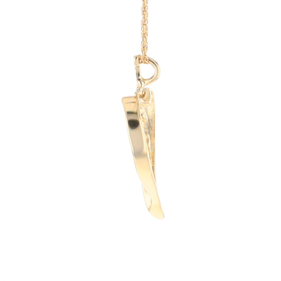 Gold Heart Triple Cross Pendant