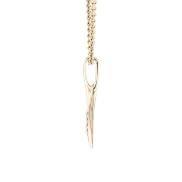 Whale Tail Necklaces Natural Gold Quartz and Nuggets Inlaid Pendant