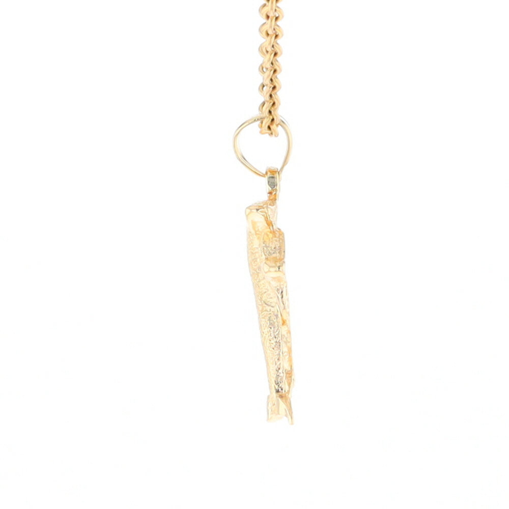 Textured Double Dolphin Pendant