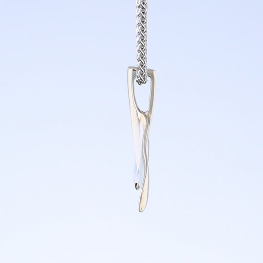 Whale Tail Pendant Natural Opal Single Sided Inlaid Sea Life Pendant