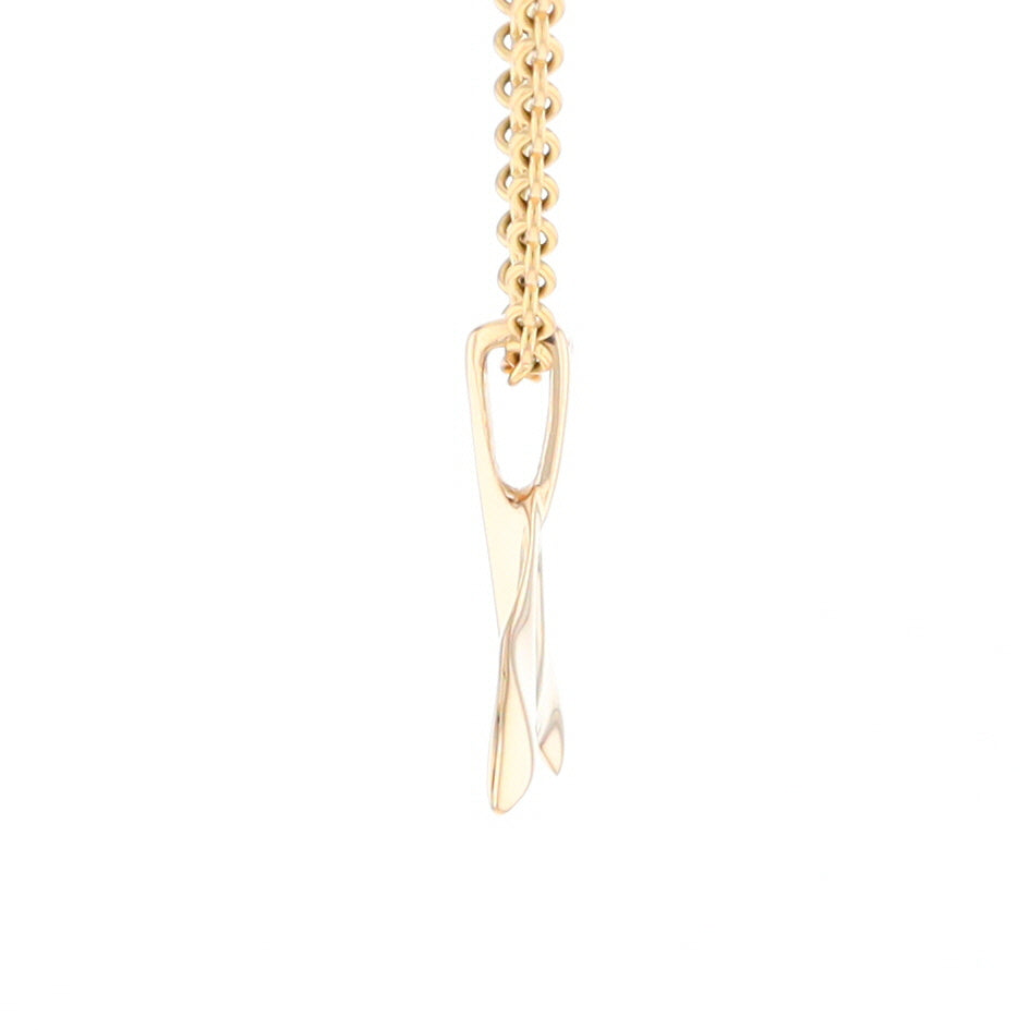 Whale Tail Pendant 14kt Gold High Polish Realistically Designed