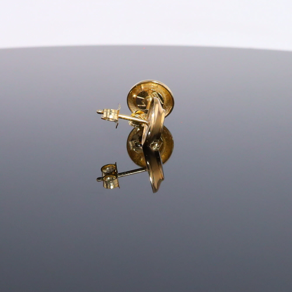 Opal Earrings Round Inlaid Design Studs