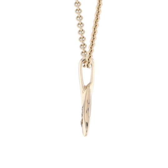 Whale Tail Necklaces Natural Gold Quartz and Nuggets Inlaid Pendant