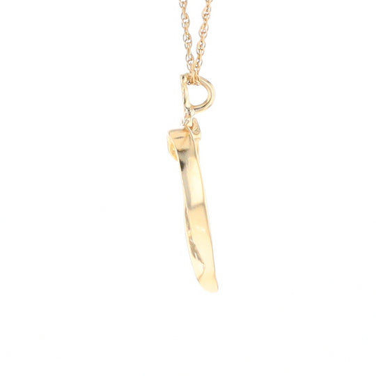 Gold Heart Triple Cross Pendant