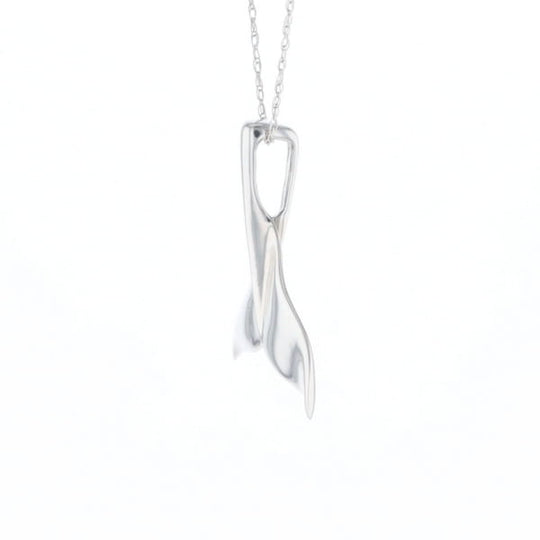 Whale Tail Pendant 14Kt Gold High Polish Realistically Designed
